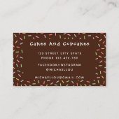 Cuteカラフル Sprinklesベーカリー名刺 名刺 (裏面)