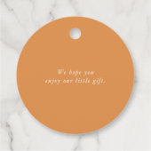 CUteトリアカラフルルキツネ子供の誕生日ありがとう フェイバータグ (裏面)