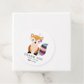 CUteトリアカラフルルキツネ子供の誕生日ありがとう フェイバータグ (インサイチュ)