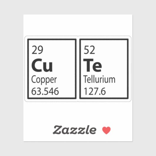 CUTE周期表 シール (シート)