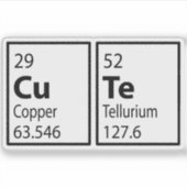 CUTE周期表 シール (正面)