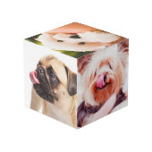 Cute &おもしろい犬（および/またはYOURフォト）キューブ フォトキューブ (裏面アングル)