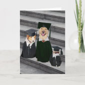 Cute おもしろい Dogの卒業 カード (正面)