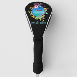 Cute カラフル Save The Planet Collection ゴルフヘッドカバー