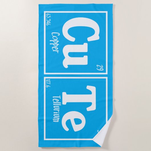 Cute ビーチタオル (正面)