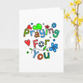 Cute 祈 For You Greeting文字 カード (黄色い花)