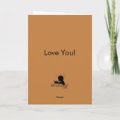 Cute 考え's of You Cartoon サンキューカード (裏面)