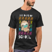 Cute 100 Days Of School Sloth Face Mask Virtual Te Tシャツ (正面)