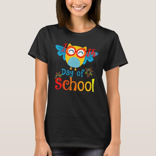 Cute 100th Day Of School Owl Lover 100 Days Teache Tシャツ (正面)