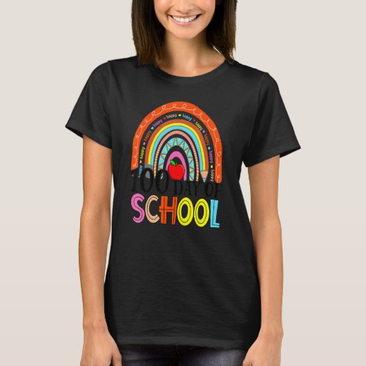 Cute 100th Day Of School Teacher 100 Days Smarter  Tシャツ (正面)