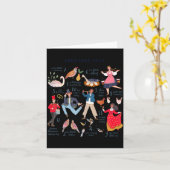 Cute 12 Days Of Christmas Clic Traditional  カード (黄色い花)