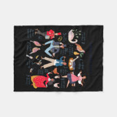 Cute 12 Days Of Christmas Clic Traditional  フリースブランケット (正面(横))