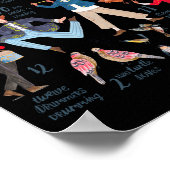 Cute 12 Days Of Christmas Clic Traditional  ポスター (角)