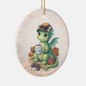 Cute #1 Dad Dragon Christmas Ornament セラミックオーナメント (右)