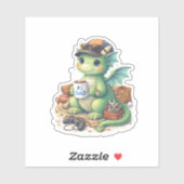 Cute #1 Dad Dragon Die-cut Sticker シール (シート)