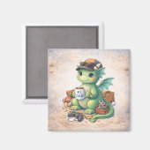 Cute #1 Dad Dragon Magnet – Adorable Father’s Day  マグネット (正面/裏面)