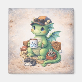 Cute #1 Dad Dragon Magnet – Adorable Father’s Day マグネット