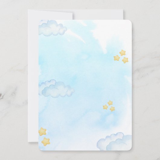 Cute 1st Baby Boy Birthday Invitation 招待状 (裏面)