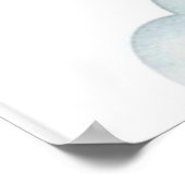 Cute 1st Birthday Safari Animals Paper Poster ポスター (角)