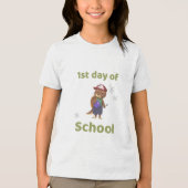cute 1st day of school design  トライブレンドＴシャツ (正面)