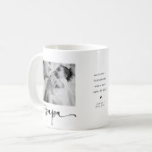 Cute 1st Father's Day, Papa Photo Collage コーヒーマグカップ (正面左)