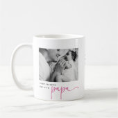 Cute 1st Father's Day, Papa Photo Collage コーヒーマグカップ (左)