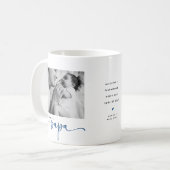 Cute 1st Father's Day, Papa Photo Collage コーヒーマグカップ (正面左)