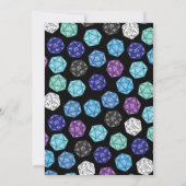 Cute 20サイドサイコロDNDゲーム子供の誕生日パーティー 招待状 (裏面)