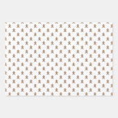 Cute 2 Names, Gingerbread Man Pattern 3 Sheets ラッピングペーパーシート (正面2)