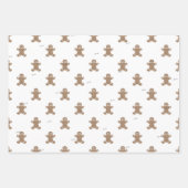 Cute 2 Names, Gingerbread Man Pattern 3 Sheets ラッピングペーパーシート (正面)