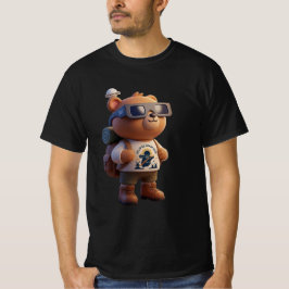 Cute 3D Bear Total Solar Eclipse 2026 Spain Total Tシャツ