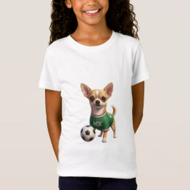 Cute 3D Chihuahua Dog Soccer Mascot MX Jersey Tシャツ