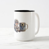 Cute 3D Greenland Inuit Solar Eclipse 2026 Mug ツートーンマグカップ (正面右)