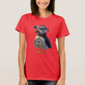 Cute 3D Iceland Puffin Total Solar Eclipse 2026 Tシャツ (正面)