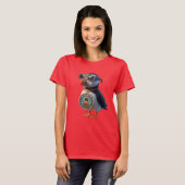 Cute 3D Iceland Puffin Total Solar Eclipse 2026 Tシャツ (正面フル)