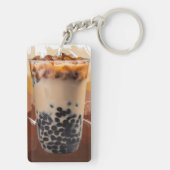 Cute 3D Milk Tea Design – Boba Lover Aesthetic キーホルダー (裏面)