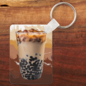 Cute 3D Milk Tea Design – Boba Lover Aesthetic キーホルダー (裏面)