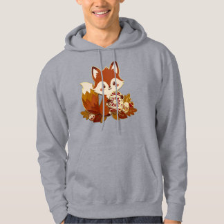 Cute 3D Paper Cut Fox with Ornate Gold Detail East パーカ