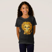 Cute 3D Paper Cut Lion with Ornate Mandala Easter  Tシャツ (正面フル)