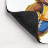 Cute 3D Teddy Bear Playing Basketball – Adorable S マウスパッド (コーナー)