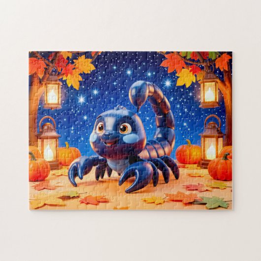 Cute 3D Zodiac Scorpion Character ジグソーパズル (横)