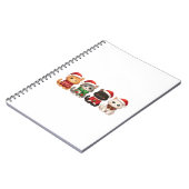 Cute 4 Christmas Cats - Holiday Cats Design ノートブック (左側)