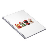 Cute 4 Christmas Cats - Holiday Cats Design ノートブック (右側)