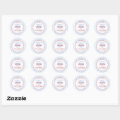 Cute 4th of July 1st Birthday Party ラウンドシール (シート)
