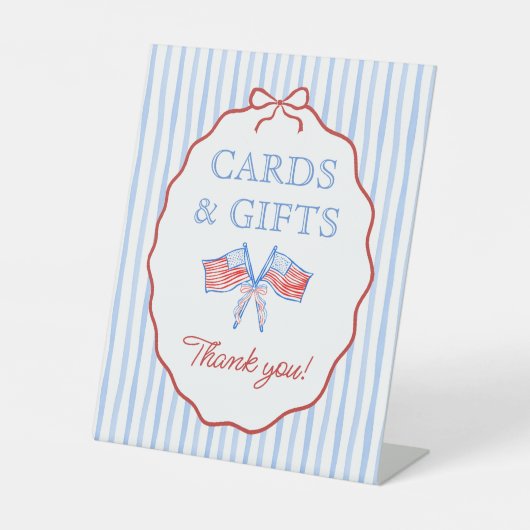 Cute 4th of July Birthday Cards & Gifts 台座サイン (正面)
