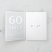 Cute 60th Birthday card for women | 60 & fabulous! カード (内部)