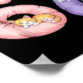 Cute 67 Cat Meme Design ポスター (角)