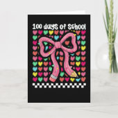 Cute 67 Days Of School Pencil Bow Classroom Theme カード (正面)