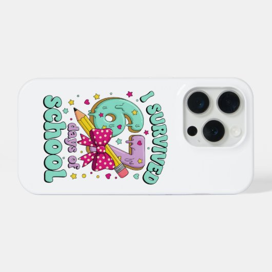 Cute 67 Days Of School Pencil Bow Classroom Theme iPhoneケース (裏面横)