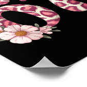 Cute 67 Meme Nk Bow Leopard Floral For Girl Women  ポスター (角)